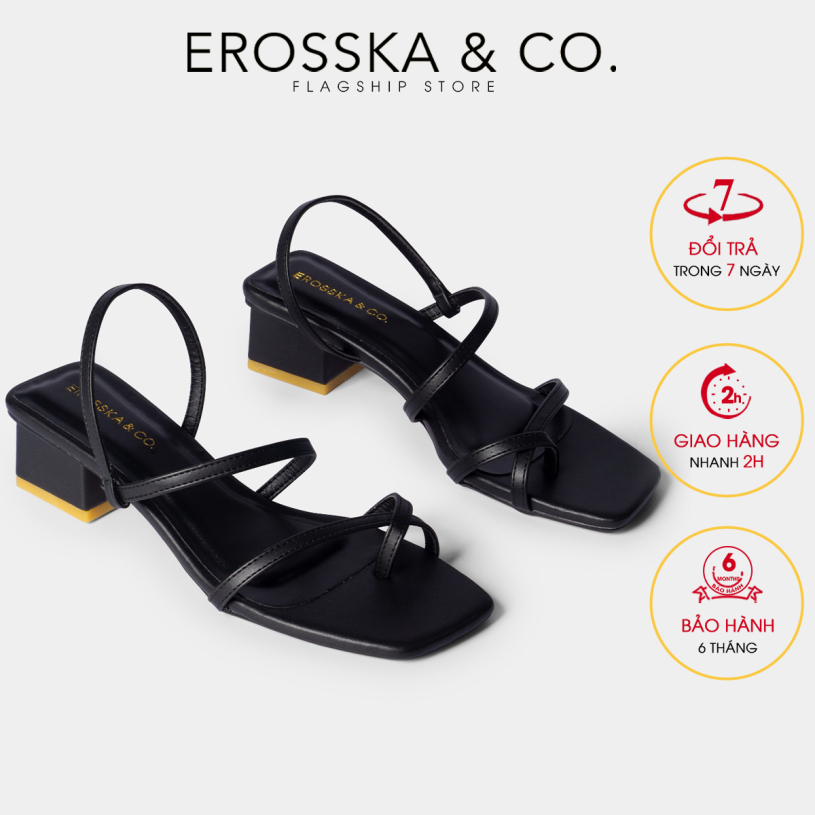 Giày sandal cao gót nữ Erosska kiểu dáng xỏ ngón dây mảnh thời trang cao 5cm EB024 (BA) giá rẻ