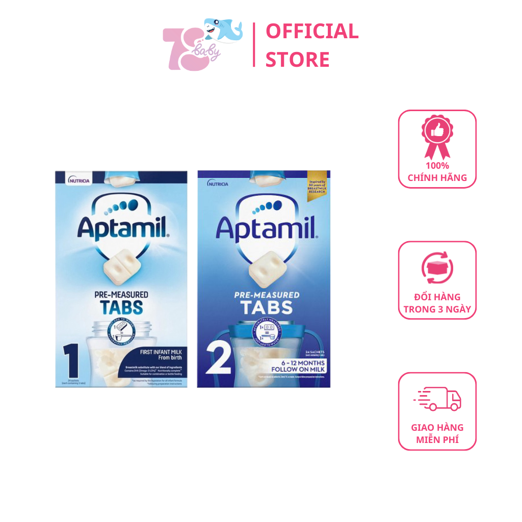 SỮA APTAMIL ANH DẠNG THANH TIỆN DỤNG SỐ 1,2 CHO BÉ