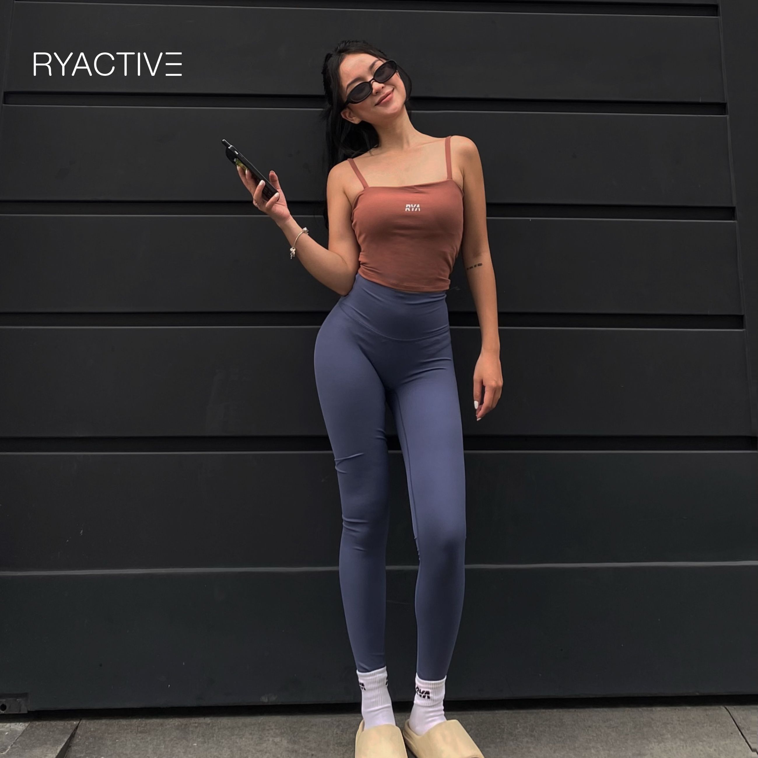 Áo ngực thể thao RYACTIVE - RELAXED SPORTBRA Chocolate