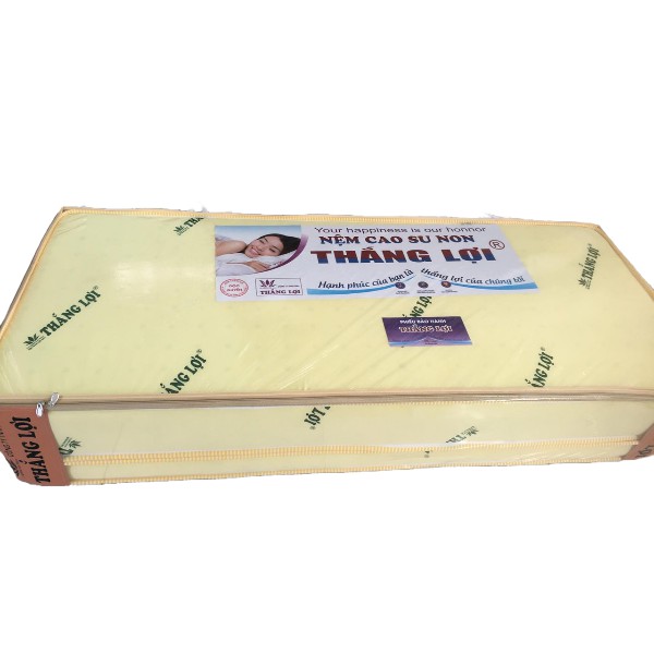Nệm gấp 2 size 1m2 x 2m x 15cm cao su non thắng lợi cao cấp