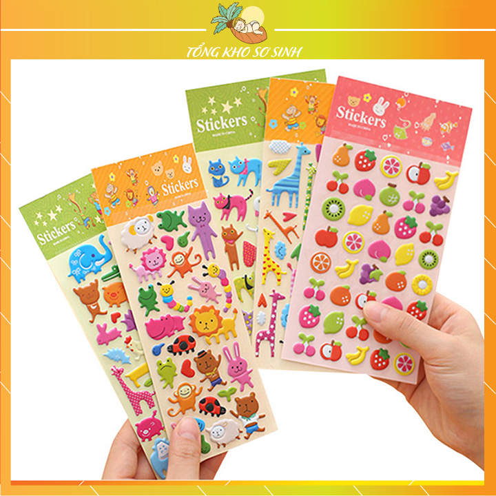 Tấm nhãn dán sticker dễ thương sáng tạo trang trí dễ thương phong các Hàn