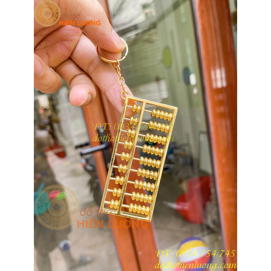 Móc Khóa Bàn Tính Bằng Đồng Phong Thủy