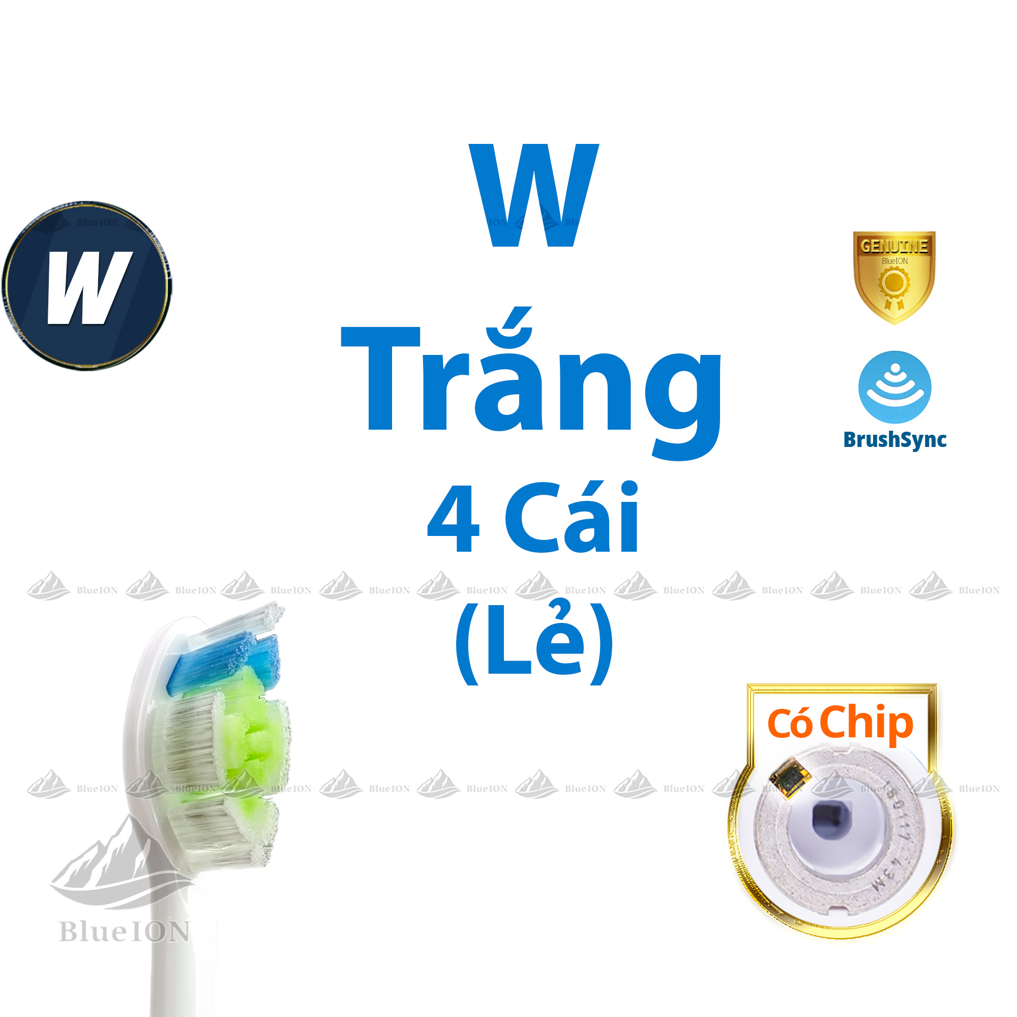[Hàng Mỹ] Đầu bàn chải điện Philips Sonicare W DiamondClean