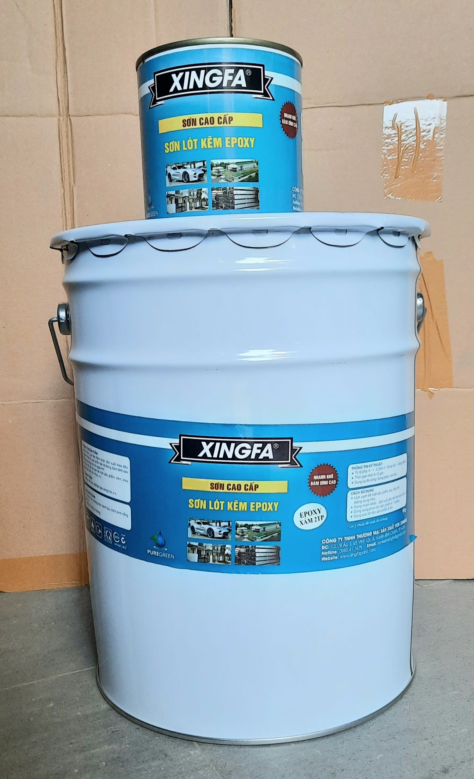 SƠN CHỐNG RỈ 2K EPOXY (2 THÀNH PHẦN, 4 Kg/Bộ) - XINGFA