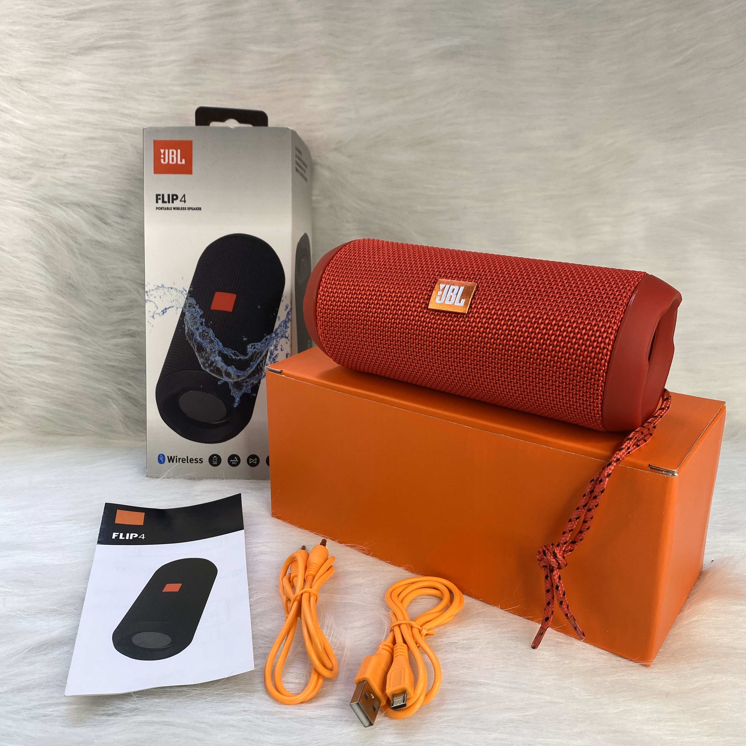 Loa Bluetooth JBL Flip 4 Thiết Kế Chắc Chắn Nhỏ Gọn Âm Thanh Sống Động Hỗ Trợ Cắm Thẻ Nhớ Và USB 5.0