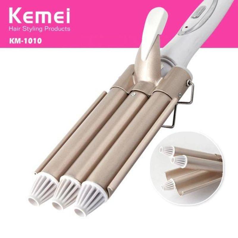Máy uốn tóc 3 trục cao cấp Kemei 1010 sgr1340 nhập khẩu