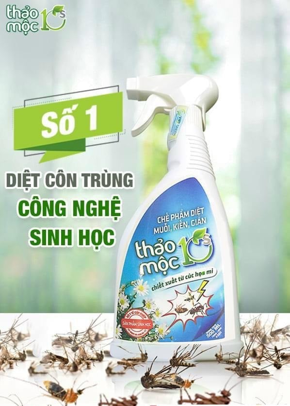 Bình xịt diệt Kiến, Gián, Muỗi Thảo mộc 10s