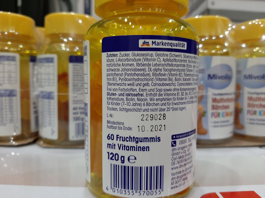 Kẹo gấu Das Gesunde Plus 60 viên [ Nhập Đức ]