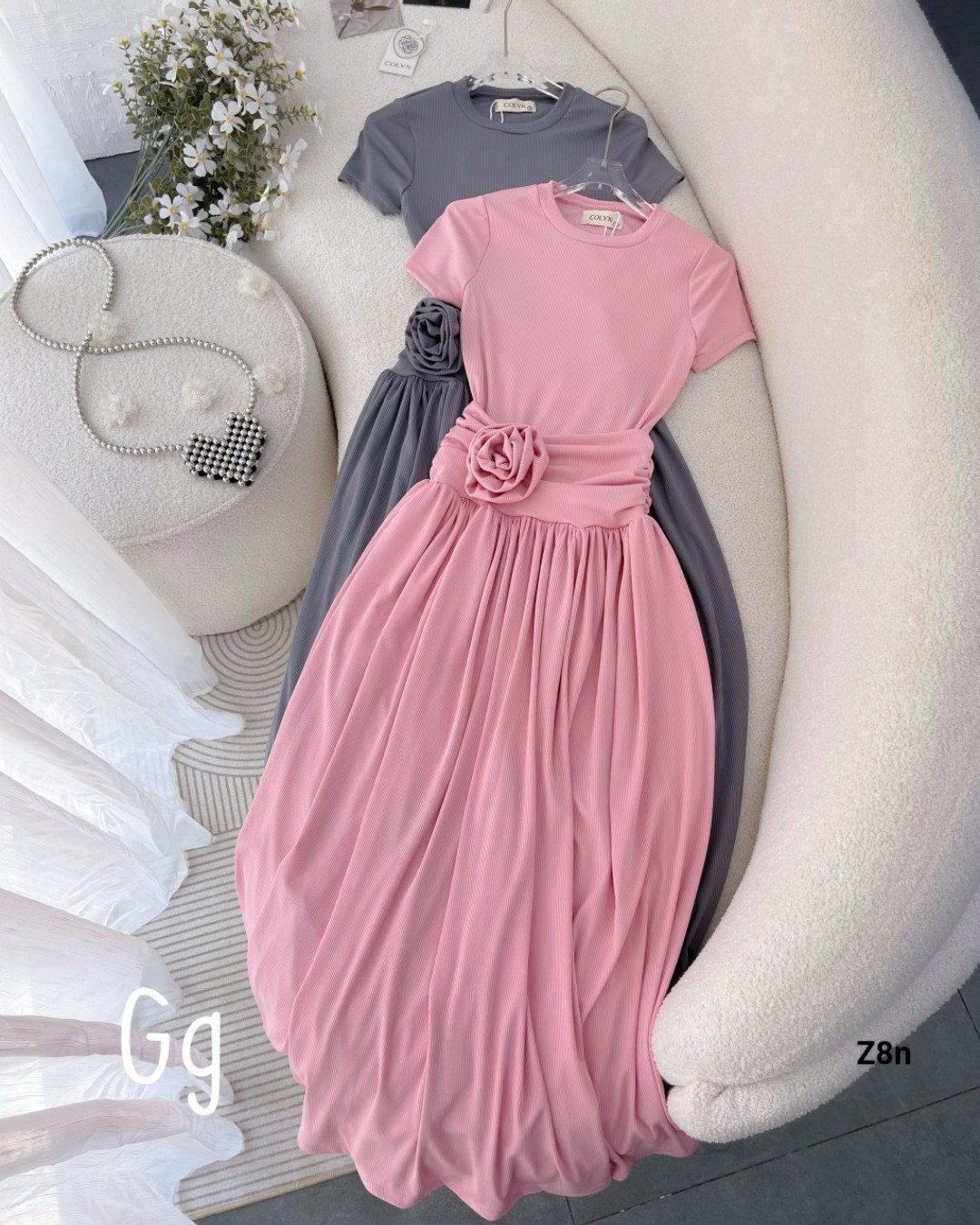 đầm lụa dáng dài  tôn dáng mẫu mới xinh lung linh ld0524