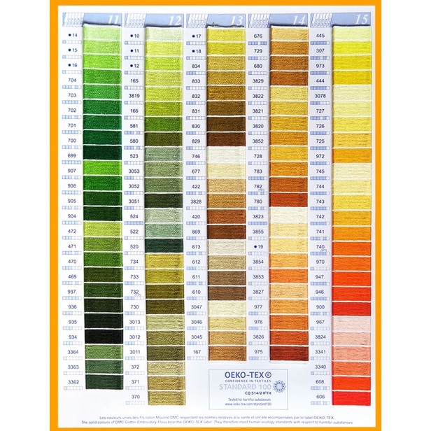 [AIRO TONE XANH LÁ] chỉ thêu cotton Airo tone xanh lá