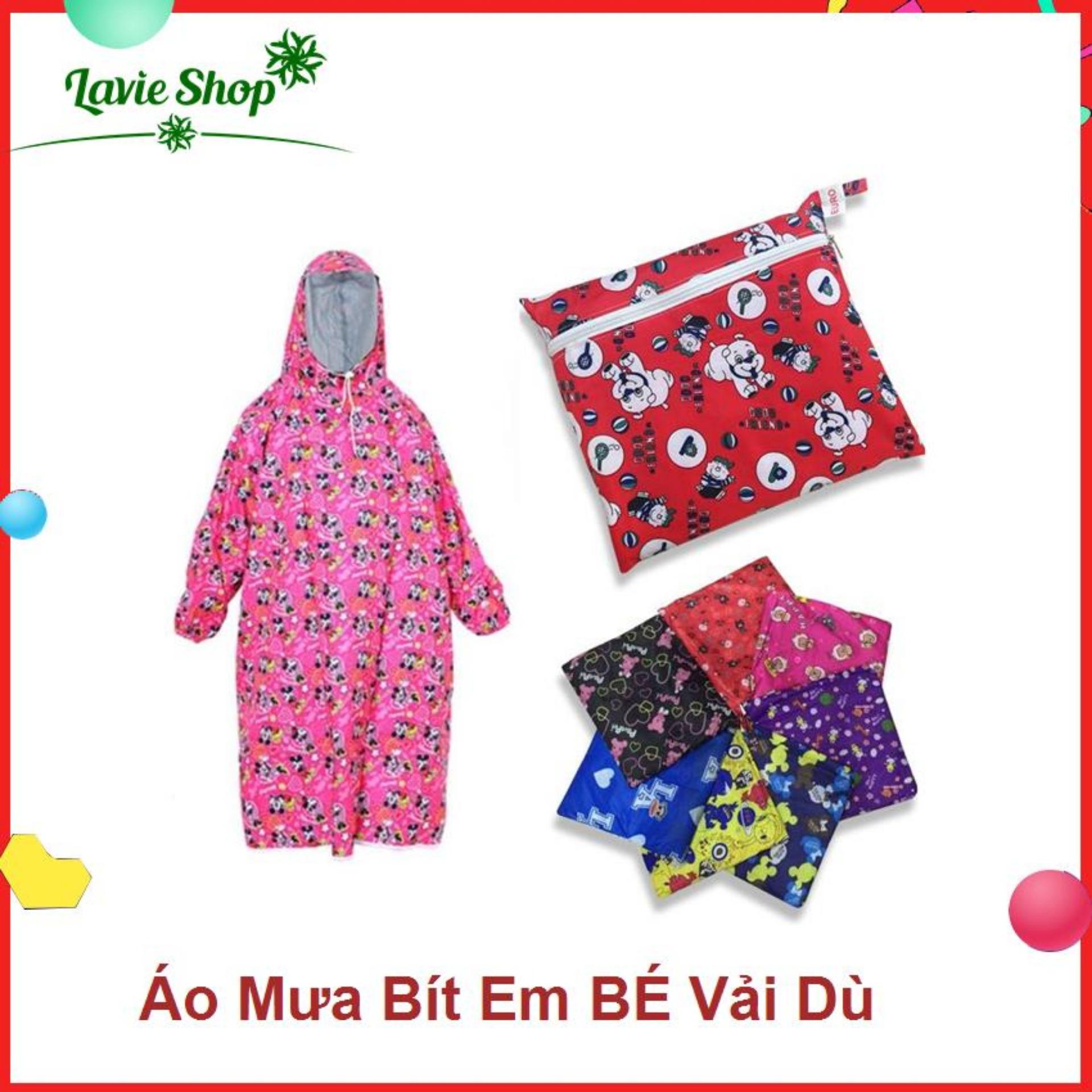 Áo mưa bít vải dù cho bé  từ 9-10 tuổi ( từ 1.2-1.4m)