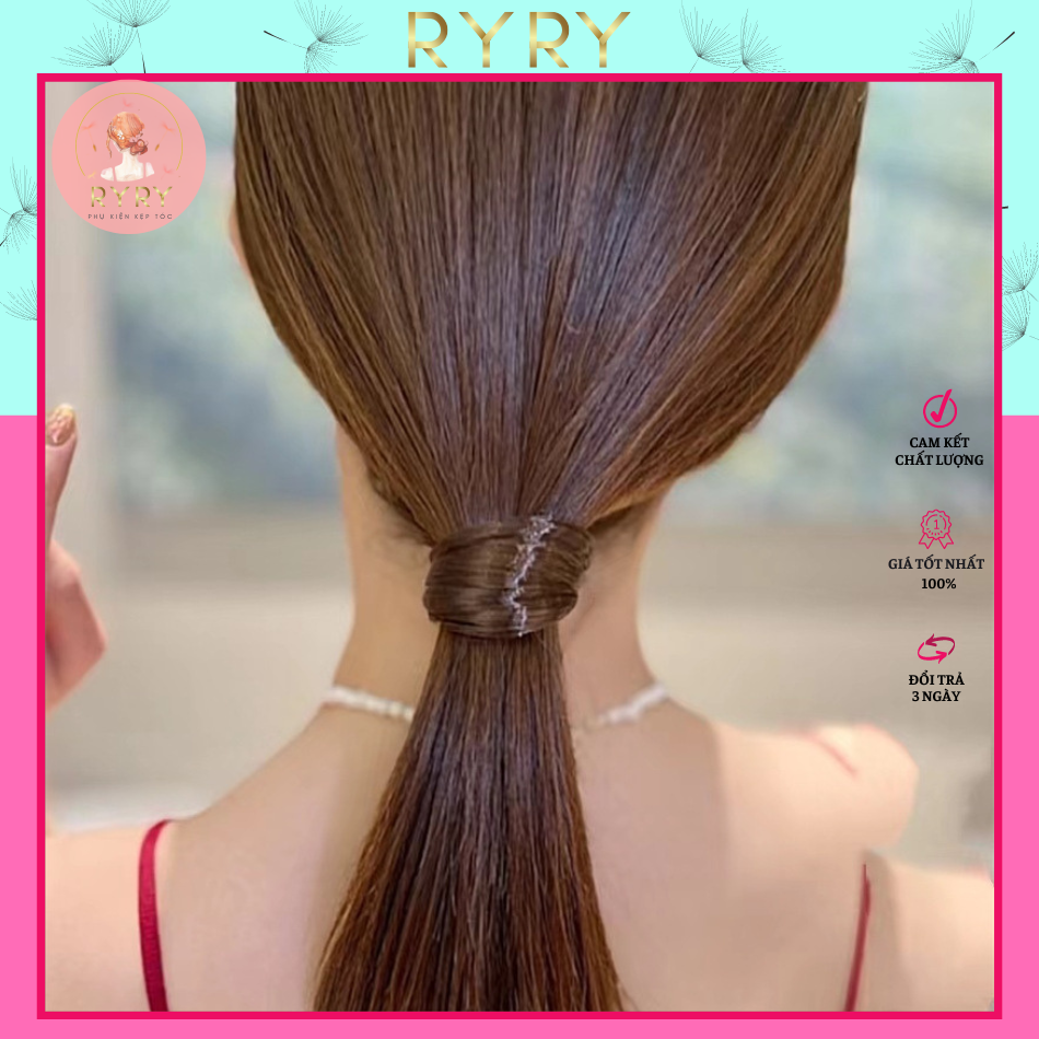Dây cột tóc hình tóc giả bằng sợi tổng hợp độc đáo