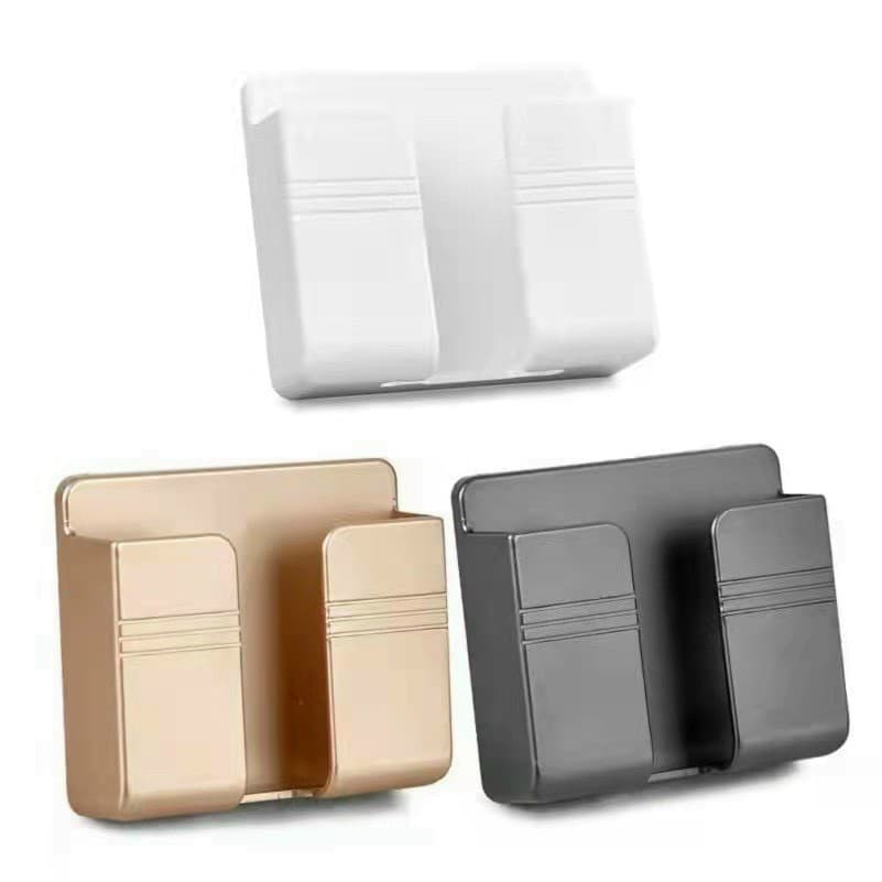 Giá đỡ điện thoại dán tường Living C, kệ đựng remote điều khiển có sẵn miếng dán tường KDT