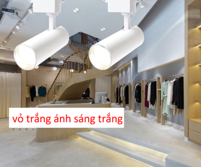 [HCM]Đèn rọi ray cob 20w có ánh sáng trắng vàng