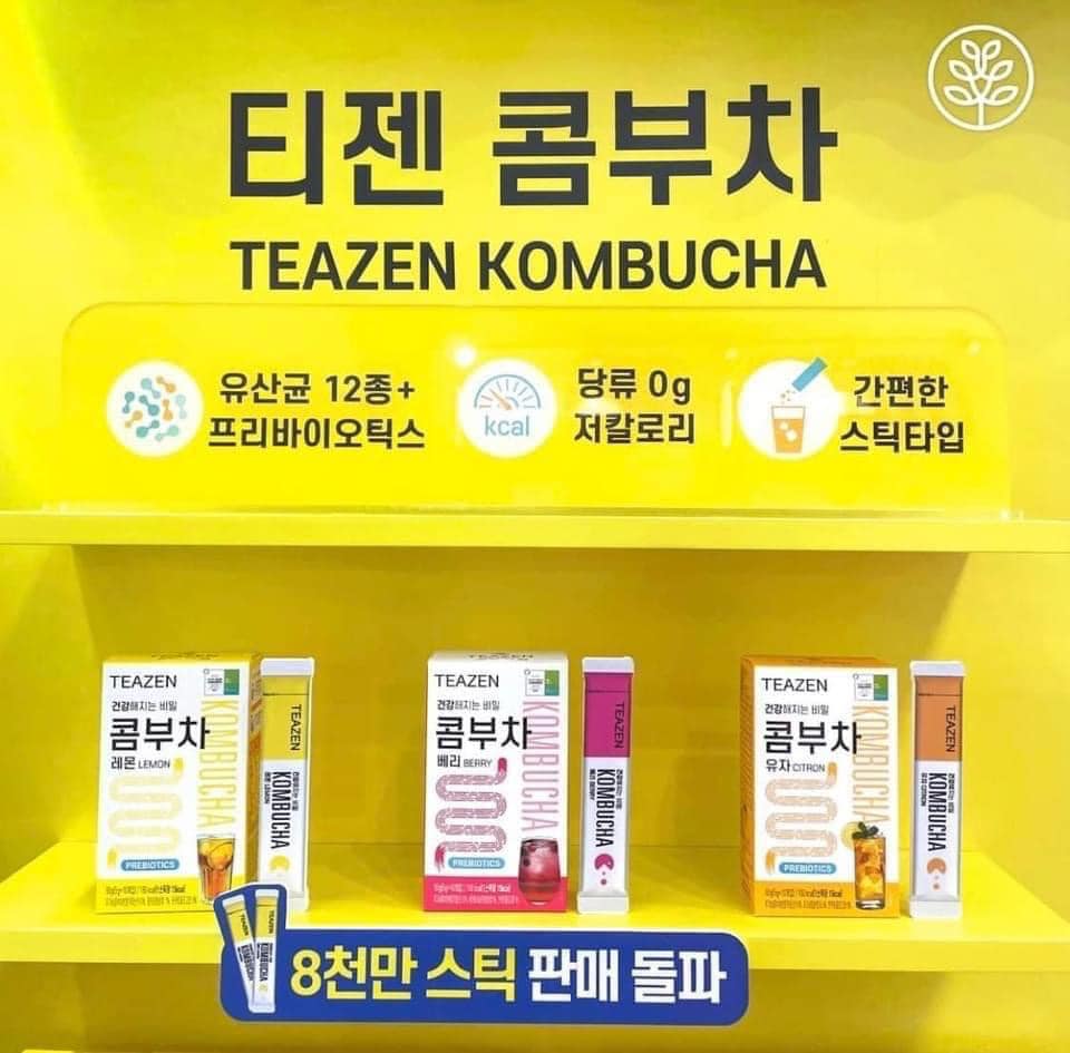 Trà Kombucha Teazen nhập khẩu Hàn Quốc (10 gói) - 티젠콤부차