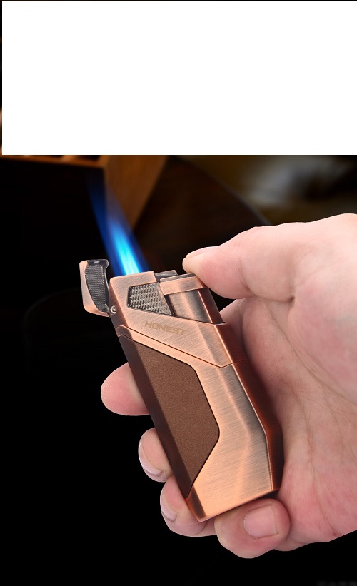 Bật lửa Honest Bcz 782 lửa khò 2 tia kèm đục - Nhiều màu (KHÔNG CHỨA XĂNG GAS)