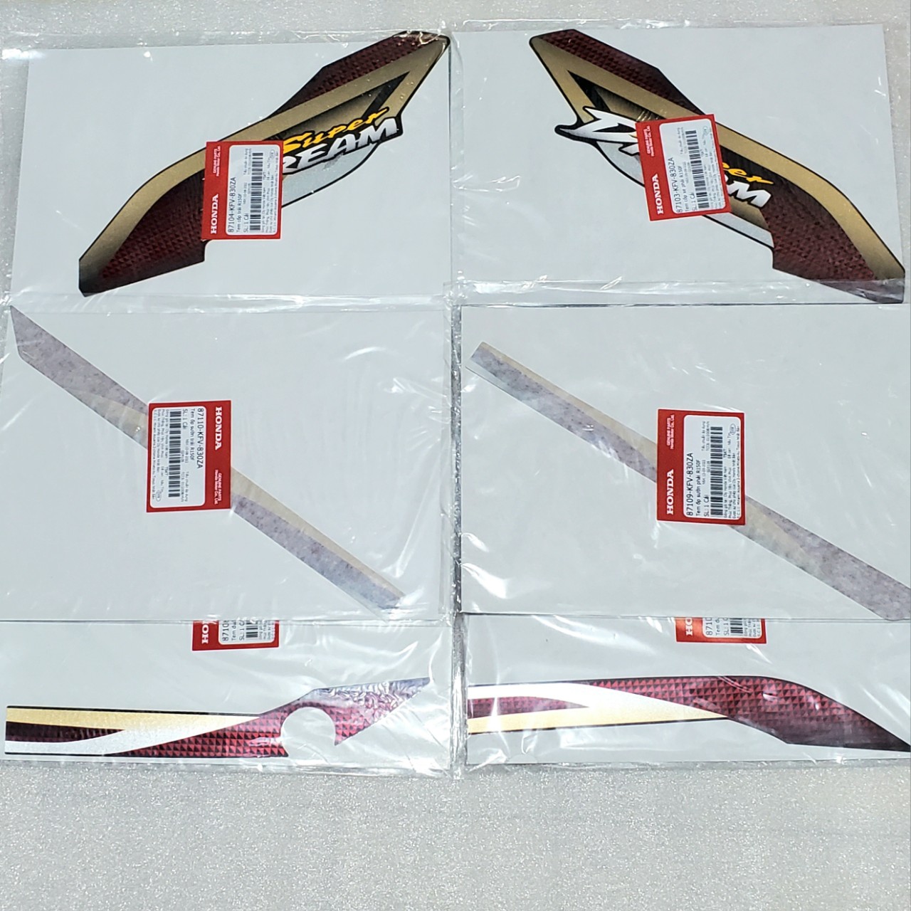 Bộ tem Super Dream 2004 zin chính hãng Honda Việt Nam