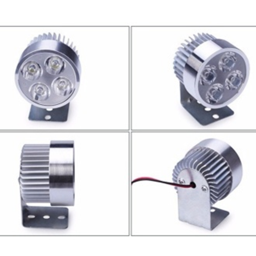 Đèn pha trợ sáng 4 LED siêu sáng dành cho xe mô tô(Đen)