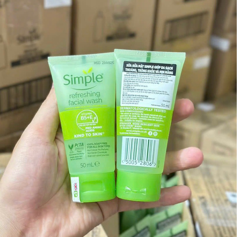 [Mẫu Mới] Sữa Rửa Mặt Simple Facial Wash 50ml và 150ml