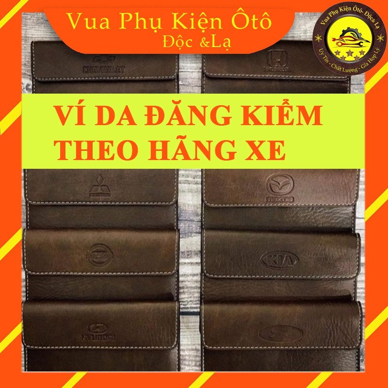 Ví Da Đăng Kiểm Đựng Giấy Tờ Ô to Logo theo hãng HÀNG ĐẸP LOẠI 1 - KIA