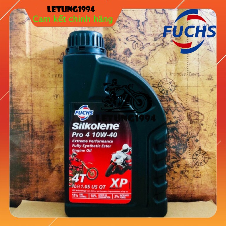 Dầu nhớt fuchs silkolene 10w40 và 10w40 nhập khẩu từ châu âu 1 lít
