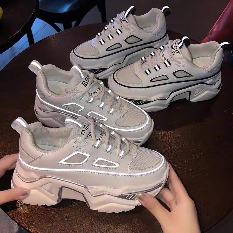Giầy Nữ Thể Thao Sneaker Da Mắt Phản Quang Thời Trang Trẻ (Shophanhan)
