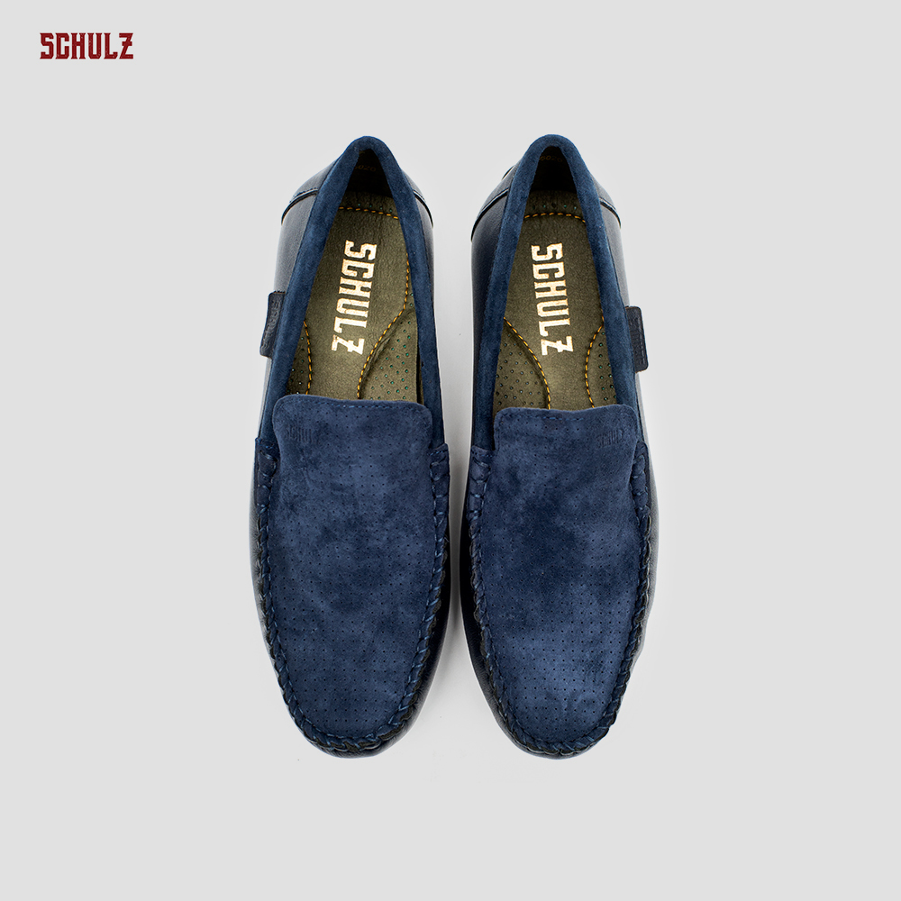 Giày Da Loafer Phối Da Lộn Schulz L3-II19NAVY