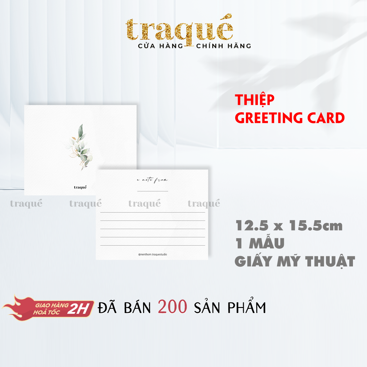 Thiệp chúc mừng gửi kèm quà tặng