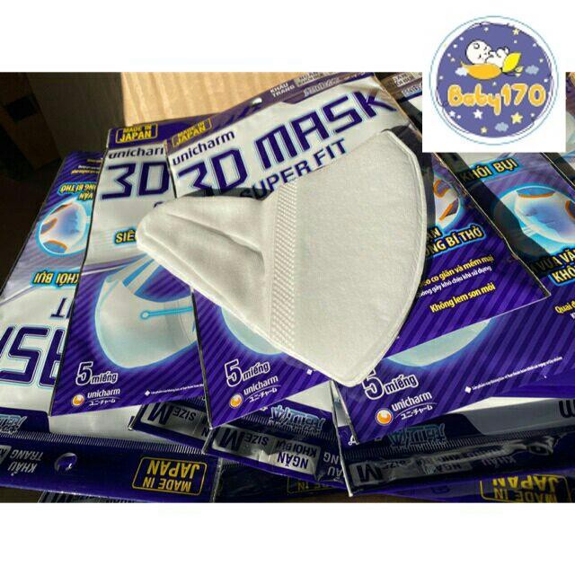 Khẩu trang 3d Unicharm