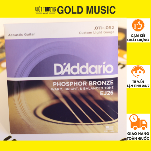 Dây Đàn Guitar Acoustic - D'Addario EJ26