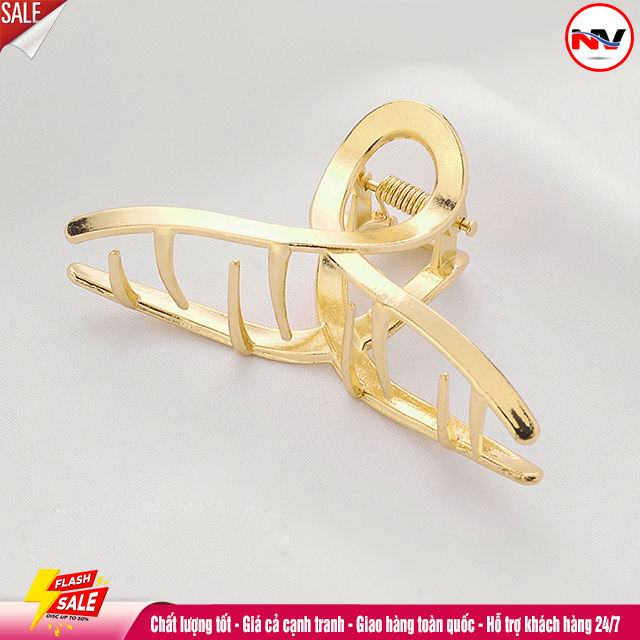 Kẹp càng cua búi tóc thời trang bằng kim loại thiết kế đơn giản cho nữ