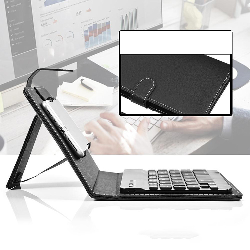 Bao da bàn phím Bluetooth có chuột 4 - 6 Inch dùng cho điện thoại Android/ IOS/ Windows