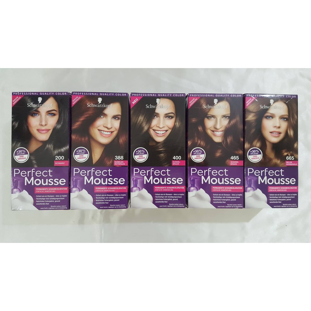 Thuốc nhuộm tóc dạng bọt Schwarzkopf Perfect Mousse - 200