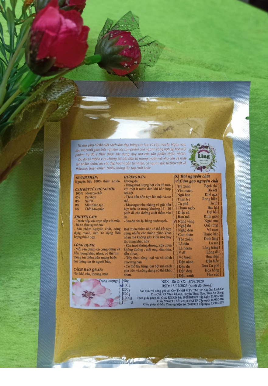 [HCM]Bột cám gạo nghệ 100g