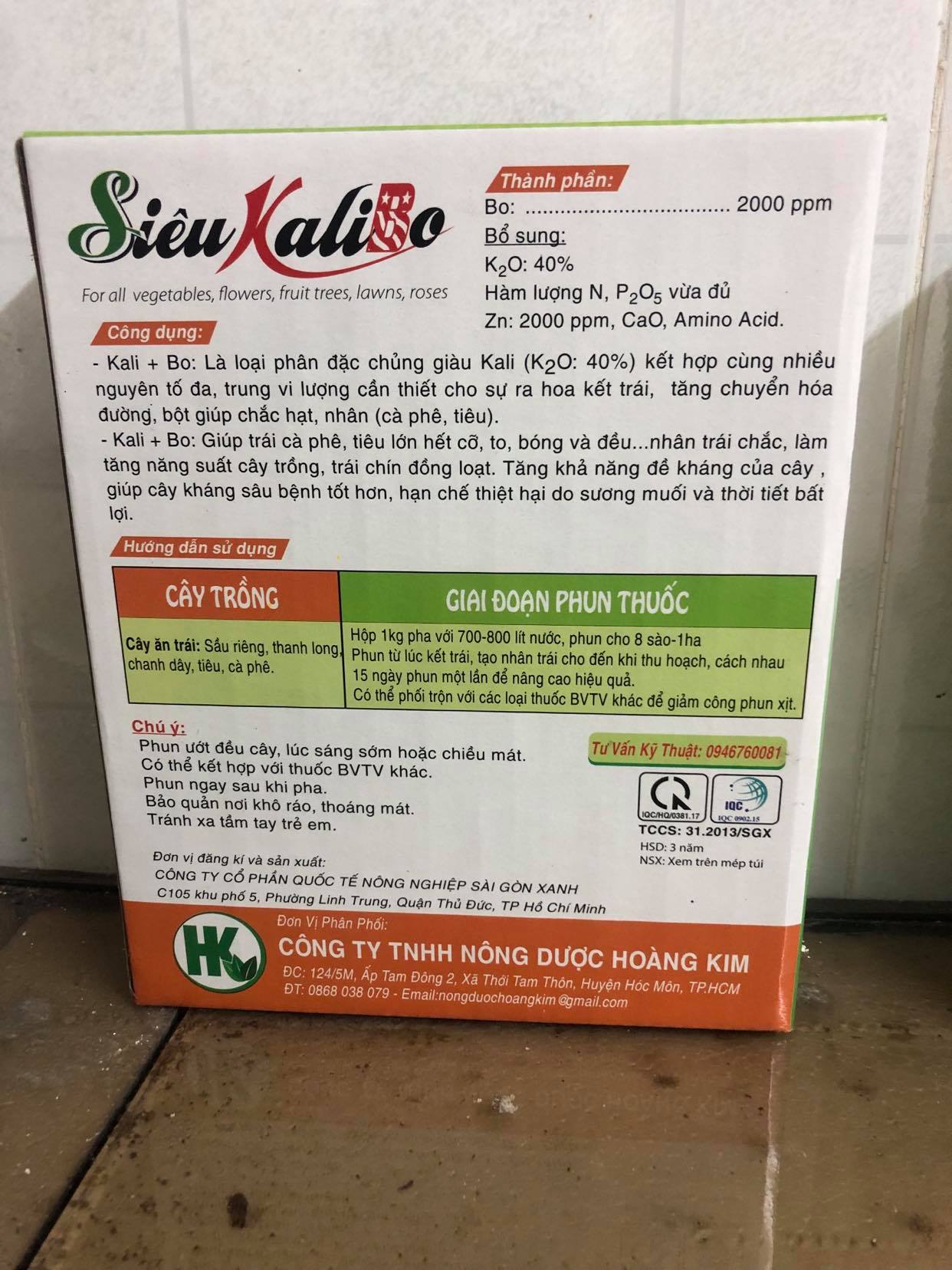 [HCM]SIÊU KALI BO