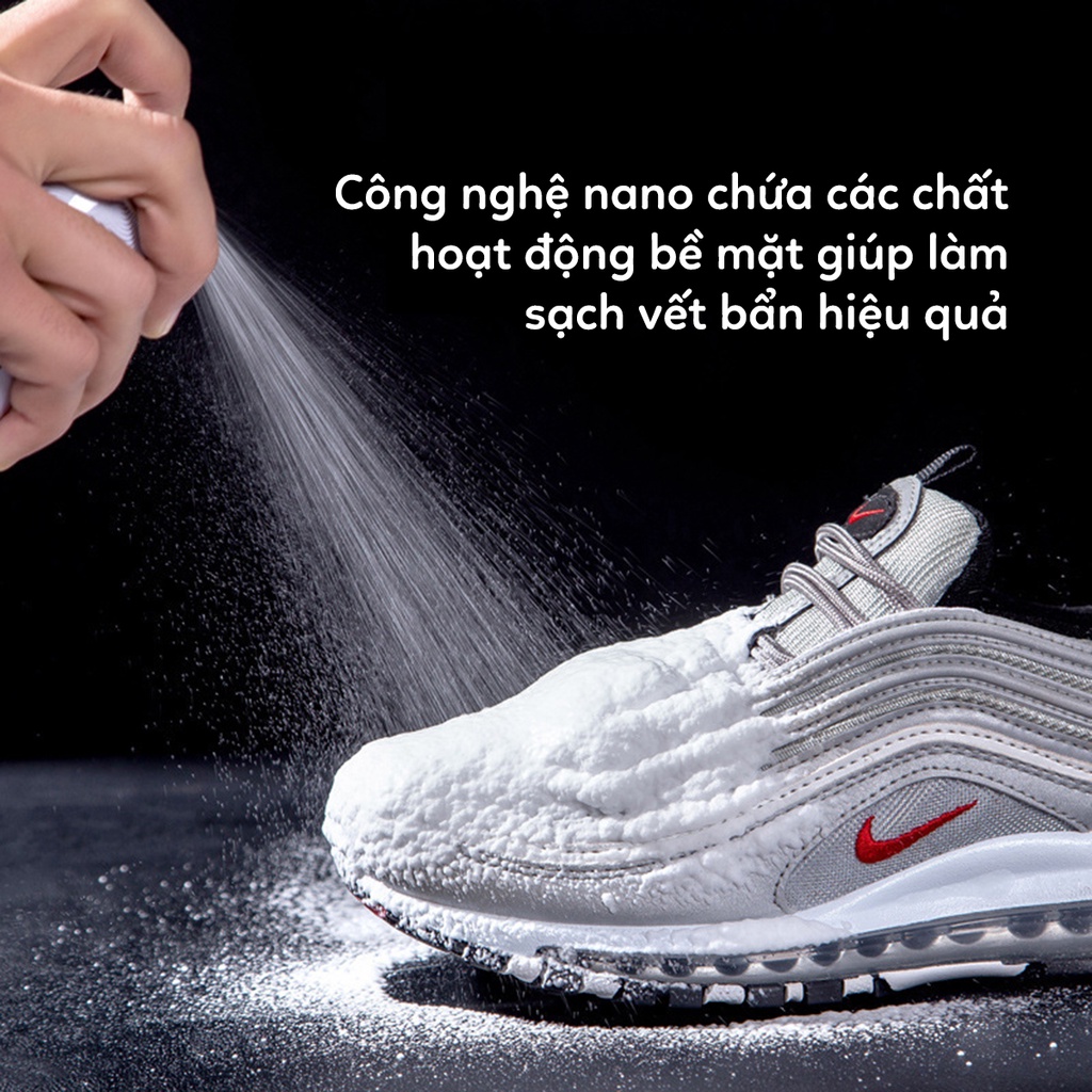 Chai xịt vệ sinh giày Sneaker 300ml Xịt bọt làm sạch giày