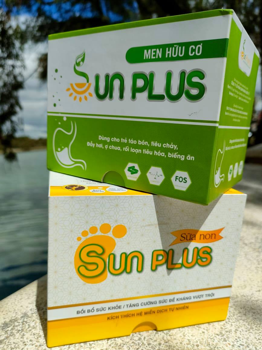 Men hữu cơ Sunplus + Sữa non Sunplus men sống hữu cơ Sun plus