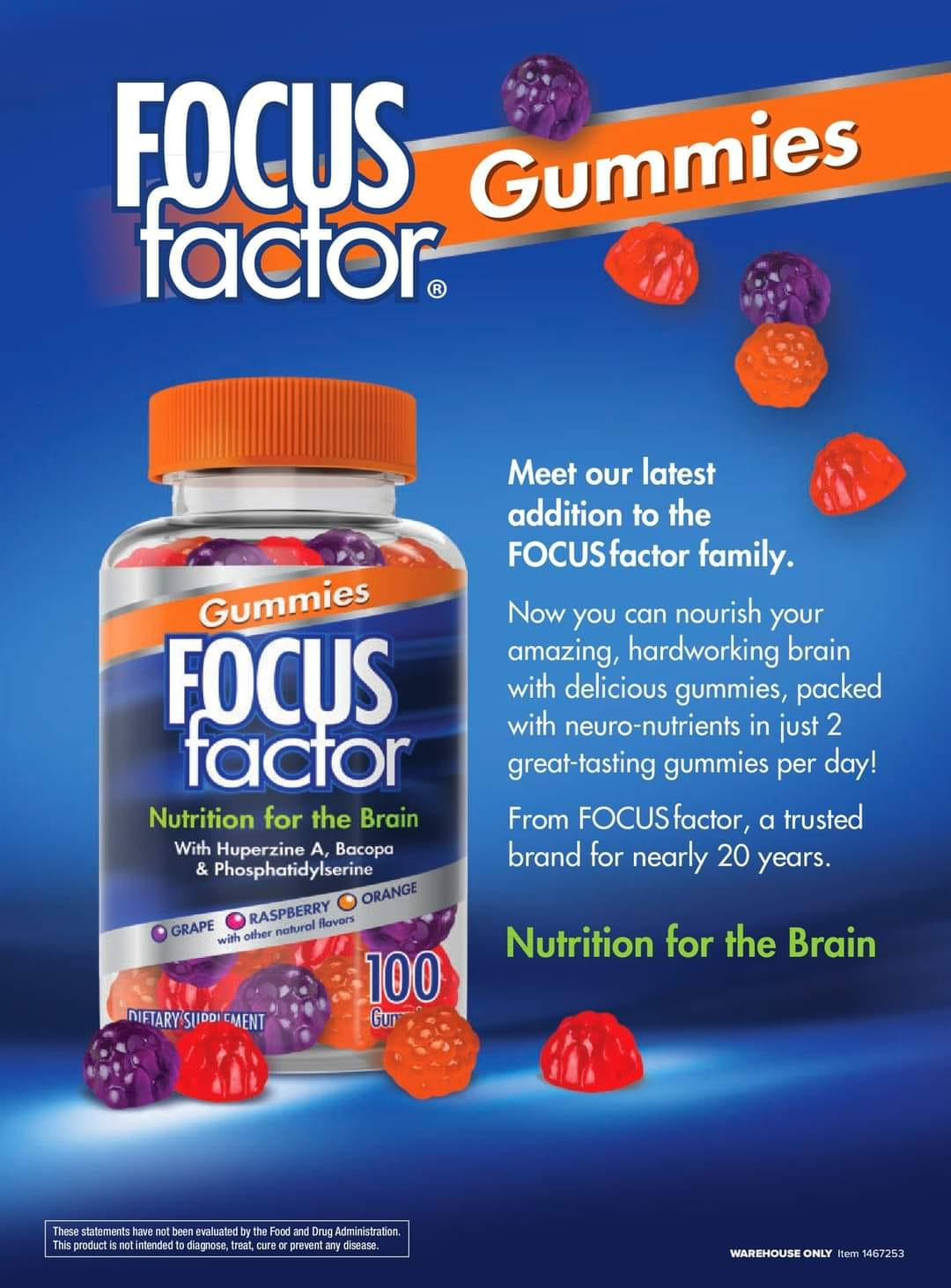KẸO DẺO BỔ NÃO FOCUS FACTOR 100 viên