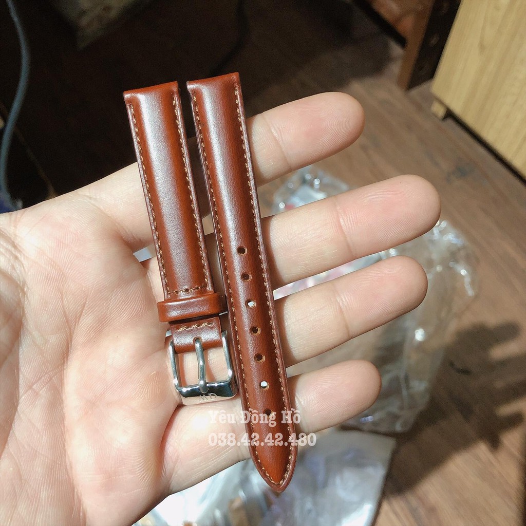 Dây da bò trơn cao cấp cho đồng hồ nữ - nhiều màu