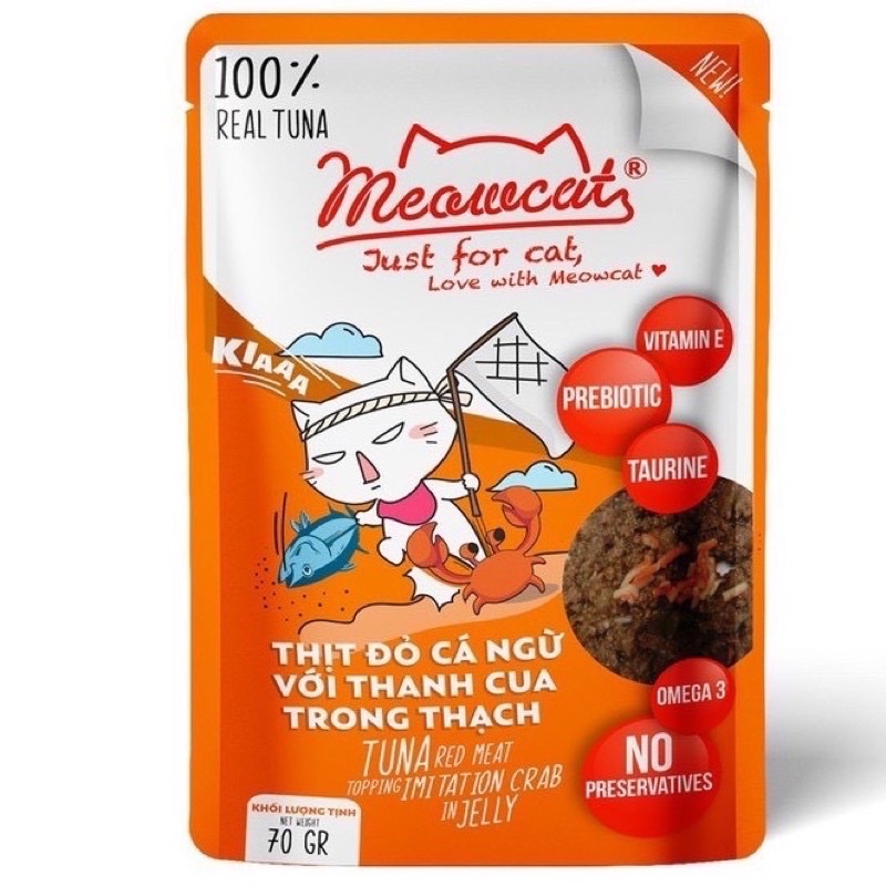 Pate Meowcat Cho Mèo Gói 70Gr Đủ Vị