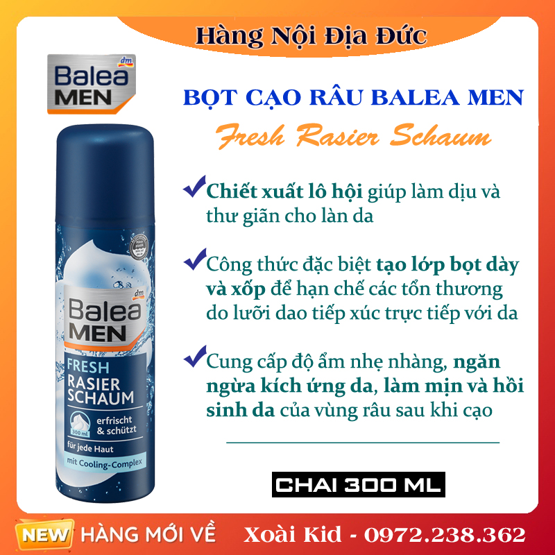 [Hàng nội địa Đức] Lăn khử mùi Balea men của Đức