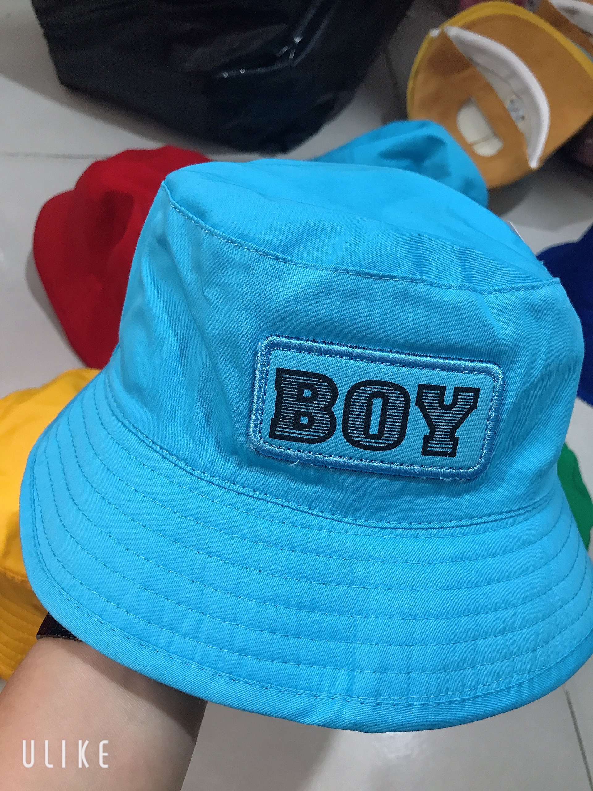 Mũ bucket nón vành cho bé trai bé trai thêu chữ BOY kiểu dáng tinh tế từ 2 đến 5 tuổi