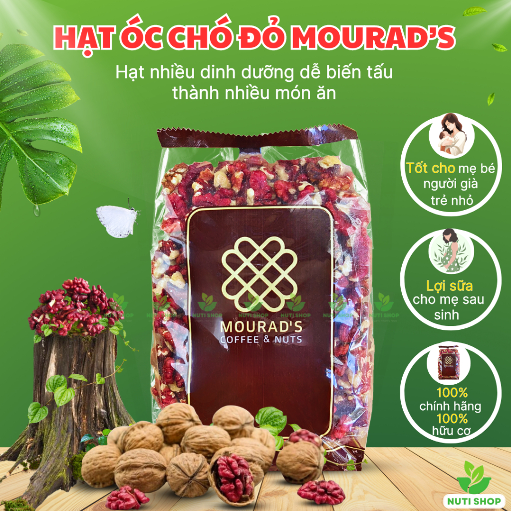 [HÀNG CHUẨN LOẠI 1]Hạt óc chó tách vỏ Mourad’s Coffee & Nuts Walnuts của Úc 400g