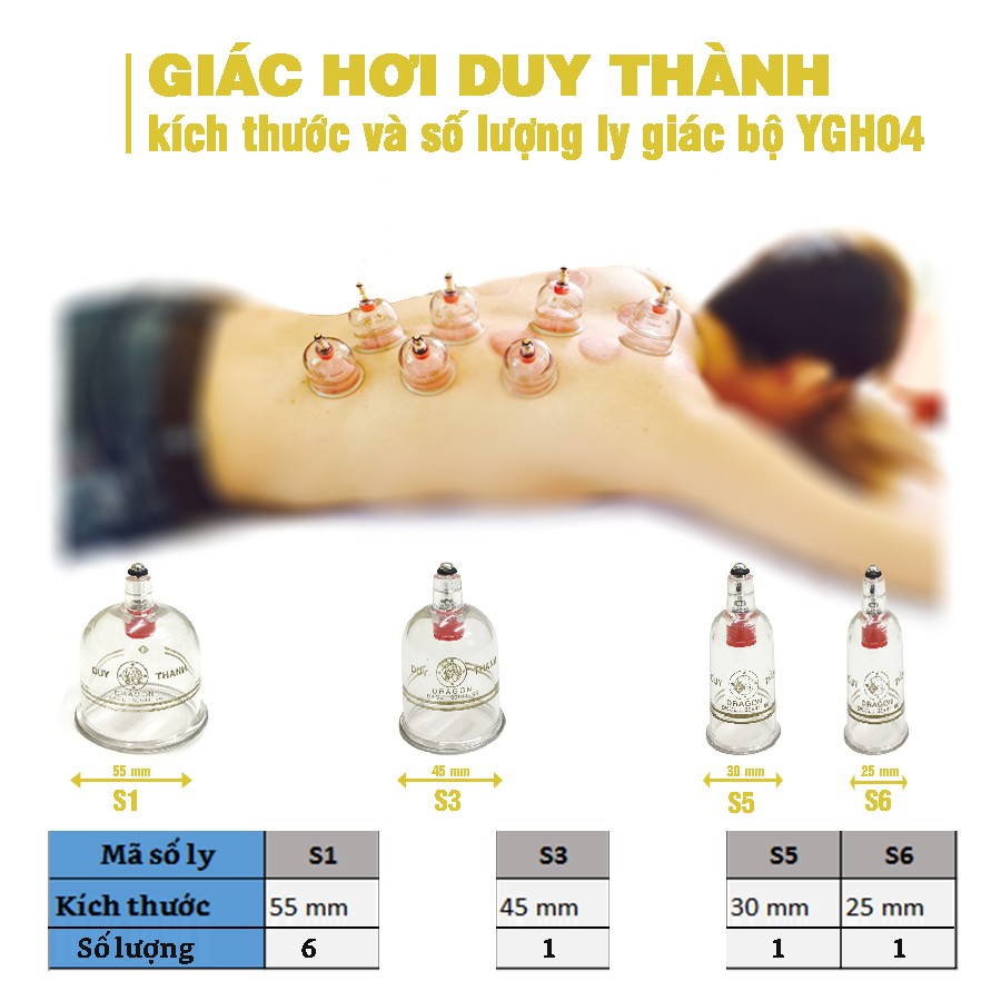 BỘ GIÁC HƠI KHÔNG DÙNG LỬA YGH04