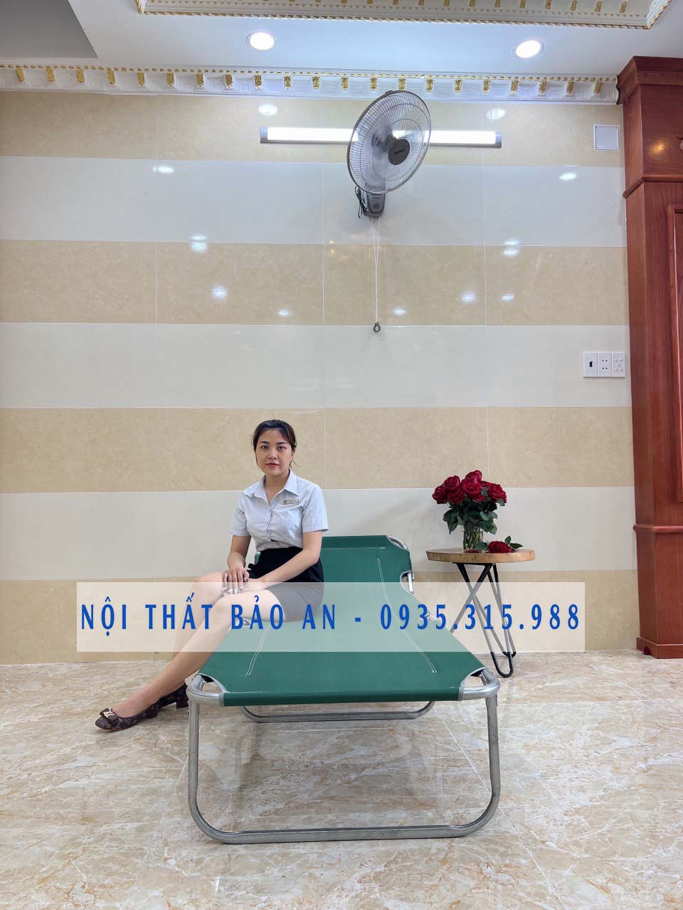 Giường xếp vải bố khung sắt Nội Thất Bảo An