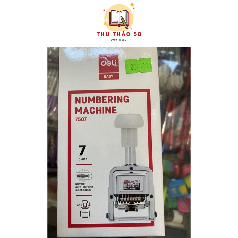 Đóng dấu 7 số tự động deli 7507