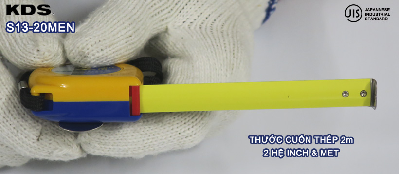 Thước cuộn 2m Nhật Bản KDS hệ Inch + Met