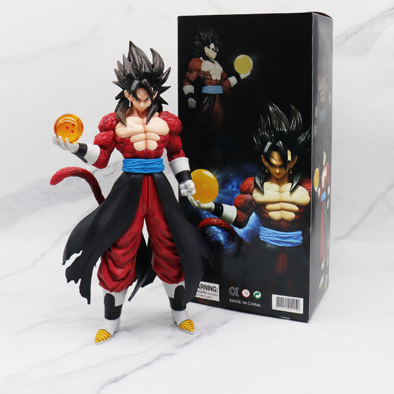 Mô hình lớn Vegeto Super Saiyan 4 Figurine Vegeto cầm ngọc rồng Anime Dragon Ball trong 7 viên ngọc rồng