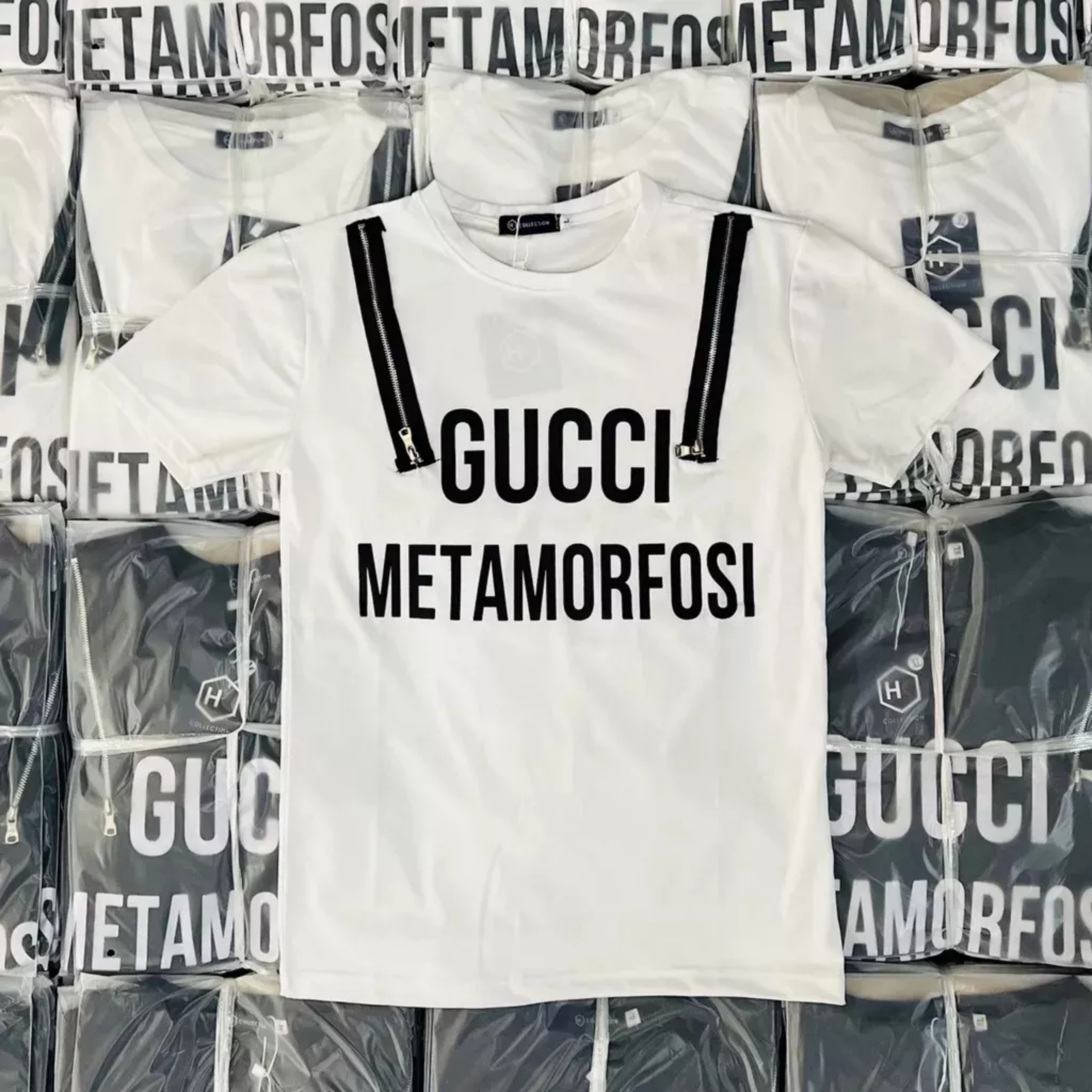 Áo Thun Nam Nữ G.C Metamorfosi 2 Khoá Kéo Vai, Unisex Cotton Dày Dặn, A112  | Lazada.Vn