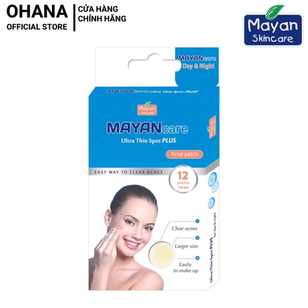 Miếng Dán Giảm Mụn Mayan Care Spot Plus 20 Miếng/Hộp (Xanh)